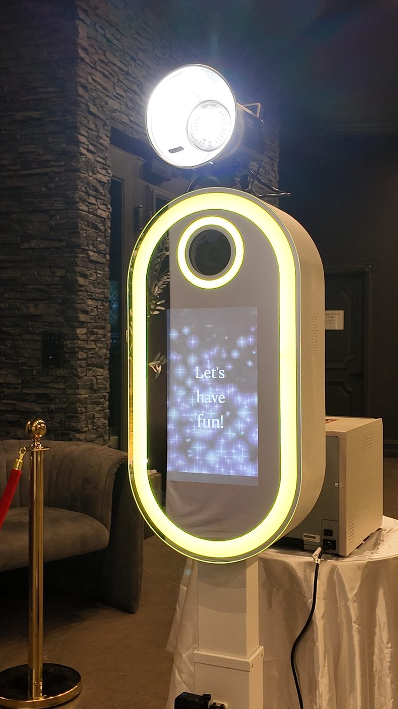 Glamour booth illuminated at a Sydney event