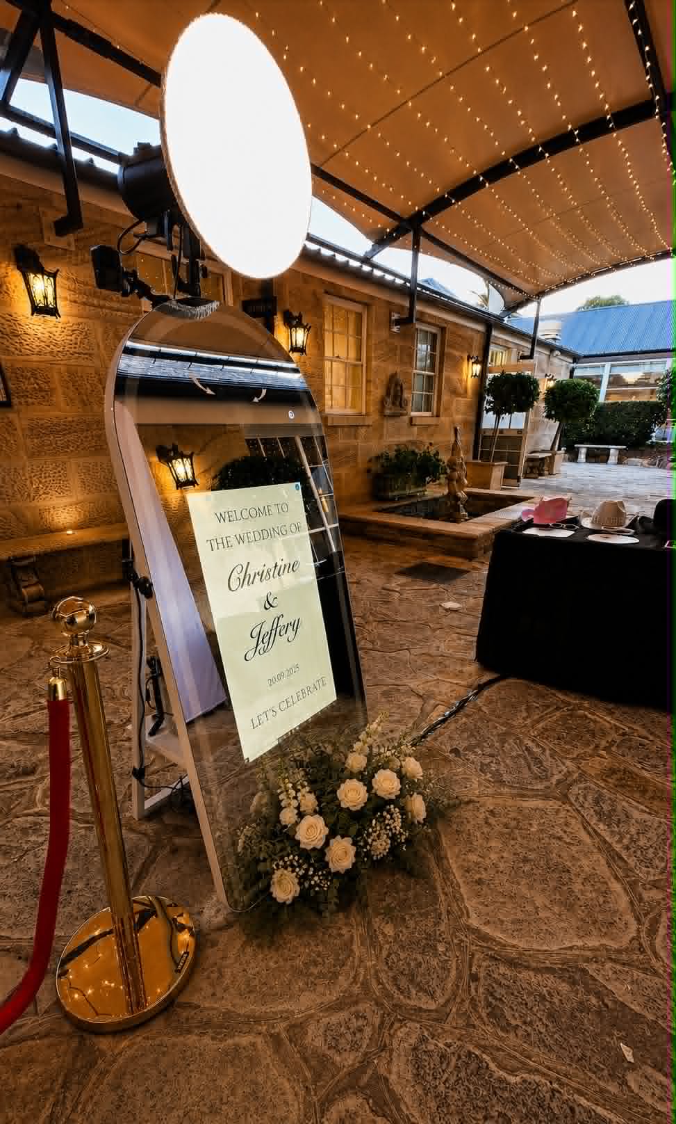 The Mirror Booth by Lights Camera Captured, full-length RGB mirror photo booth for Sydney events
